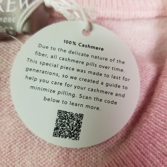 J. Crew Medium Women's 100% Cashmere Pink Sweater NWT - Picture 3 of 8